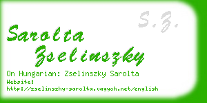 sarolta zselinszky business card